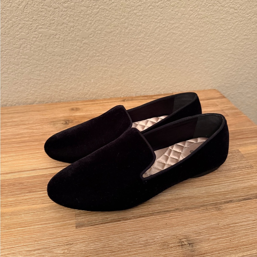 Birdies Black Velvet Loafers